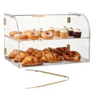 VEVOR Bakery Display Case, 3 - Tier Commercial Countertop Pastry Display Case, Clear Acrylic Bread Box for Kitchen, Party Cake Cabinet with Flip - Up Door for Cookie Dessert Donut Bagel, 19x 9.1x 15VEVOR Super Brand Day