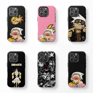 Retro Anime Soul Eater Maka Albarn Protective Smartphone Case - Style 1, Aesthetic Durable Casing, Sun-and-Moon Print, Shockproof Dual-Layer Protector, Cellphone Accessory for iPhone 17 Pro Max,16,15,14,13,12,11,8,7 Series, Ideal Gift for Fans