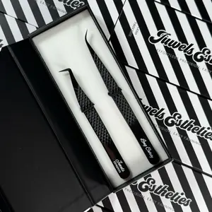 Shiny Black Tweezer Duo