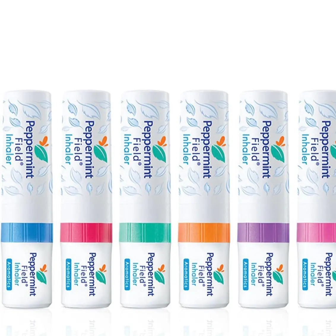 Thai Peppermint Nasal Inhaler Pack of 6 Small Bottles 2 in 1 for Sinus Relief Cold Dizziness Aromatic Healthcare Remedies