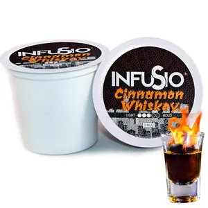InfuSio Cinnamon Whiskey Flavored Coffee Pods – 96 Count