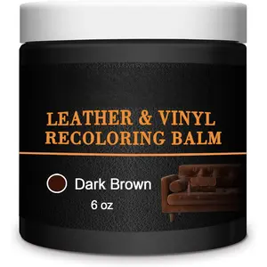 Leather Recoloring Balm & Color Restorer - Multipurpose Dye &  for Faded Leather Couches,  Seats, Shoes | Fix  on Clothing, Furniture & Accessories(Dark Brown)