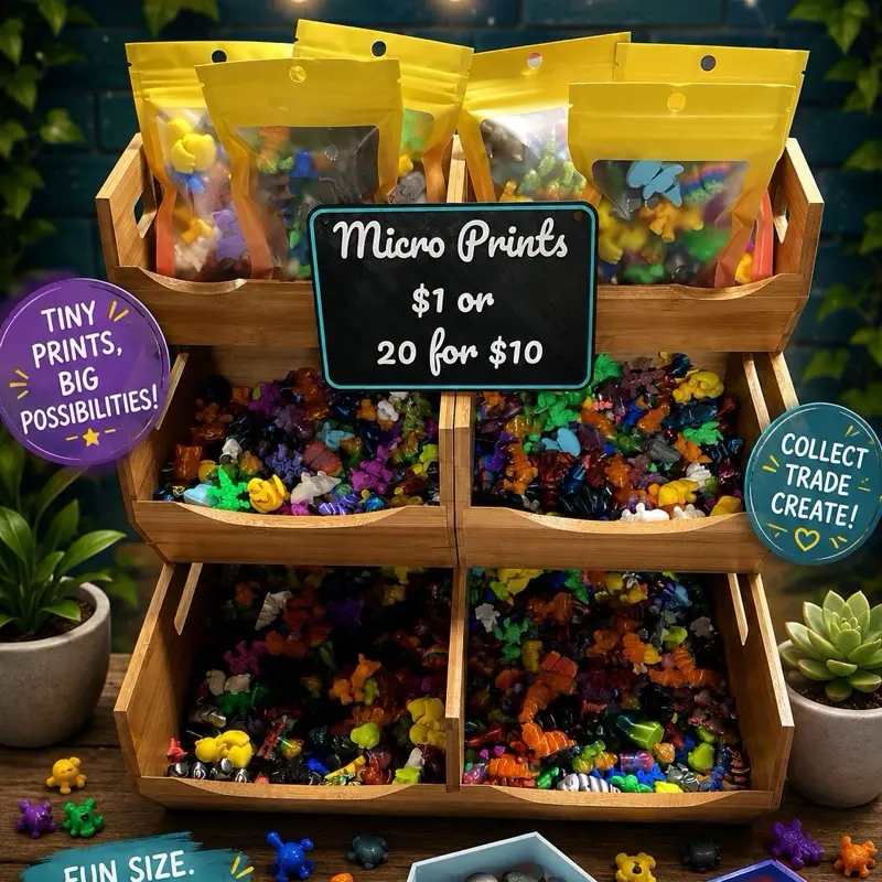 3D Printed Collectible Figurines - First Level Authorized Seller, Colorful Animal Art Statues, 15-40% Smaller Micro Prints, Artistic Home Decor Ornaments, Affordable Home Supplies (1 for $1 or 20 for $10)