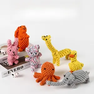Popular Pet Toys Dog Knot Toys Weaving Animal Modeling Grinding Teeth Biting Rope Dog Toys Wholesale