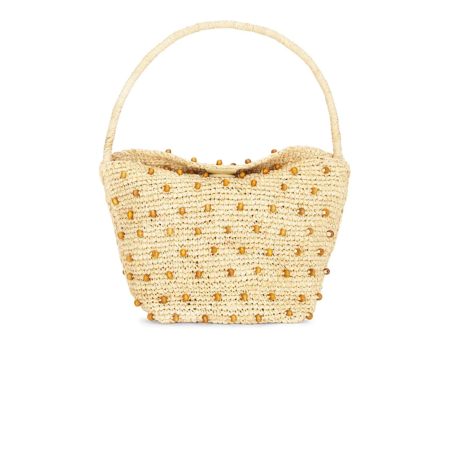 Madewell Seasonal Handwoven Shoulder Bag in Natural Beaded Multi