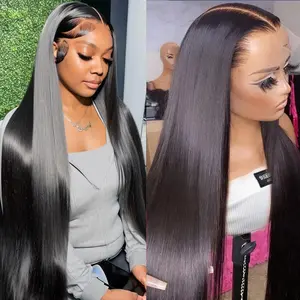 Bling Hair 13x4 Straight Lace Frontal Wig Brazilian 30 32inch Human Hair Lace Front Wigs For Black Women 13x6 Transparent Lace Wig Bleached Knots Natural Hair Smooth Wigs TikTokShopBlackFriday