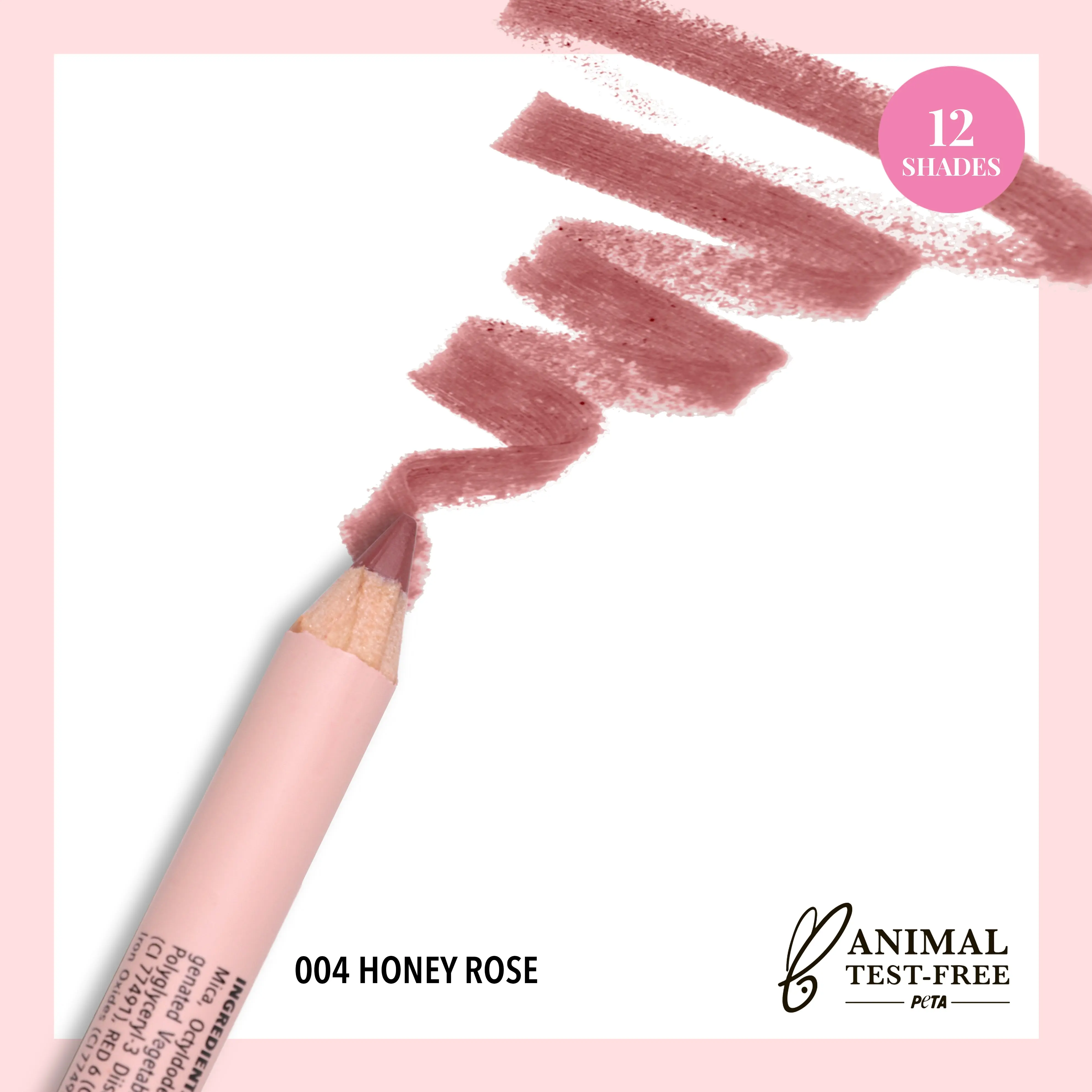 MOIRA | Signature Lip Pencil (004, Honey Rose) | Creamy Lip Liner for Precise Definition & Long-Lasting Wear