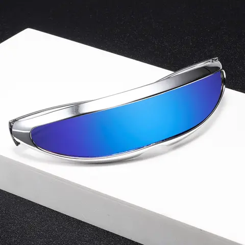 【1pay(Size runs small, please check size chart before ordering)】Future-Style Punk Party Sunglasses, Party Supplies, Party Accessories, Ocean Element Fish Tail Design, Casual PC Frame, Decorative Lens, All Seasons Wear