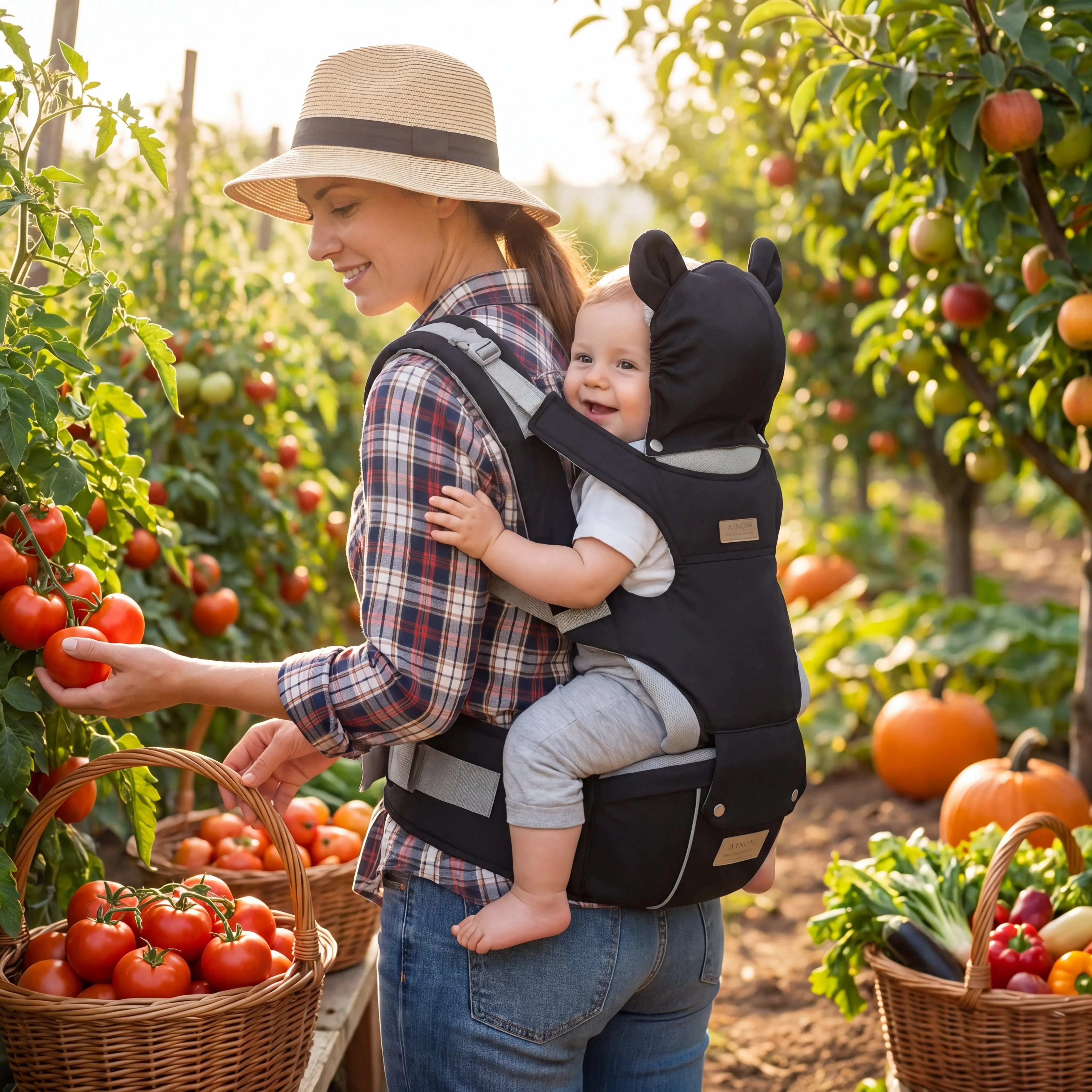 Baby Carrier Hip Seat Baby Carrier Baby Hip Carrier Infant Carrier  Baby Carrier Baby Sling Ergonomic Baby Carrier Baby Carrier for Toddler Adjustable Lightweight Baby Must Haves New Mom Gifts fit newborn support lumbar multifunctional mother day wesring