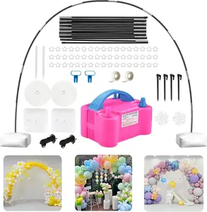 Balloon Arch Kit with Balloon Pump, Improved Balloon Arch Stand with Base for Gender Reveal Wedding Birthday Graduations Decorations