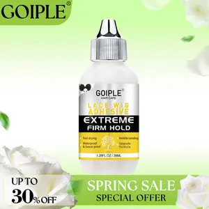 【Spring Glow-Up】Lace Glue for Wigs 38ML- Strong Hold Transparent Wig Adhesive for Lace Front Wigs Waterproof Hair Bonding Glue for Natural Look Poly Gel Haircare