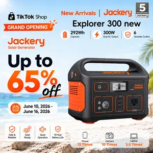 [Opening Ceremony]  Jackery Portable Power Station Explorer 300, 292Wh Backup LiFePO4 Battery, Solar Generator for Outdoors Camping Travel Hunting Blackout (Solar Panel Optional)