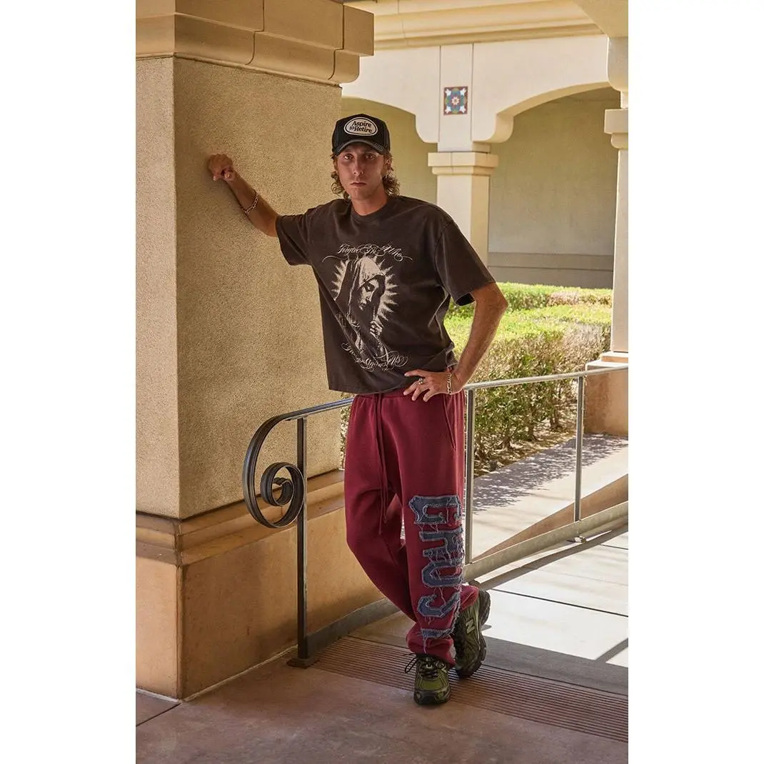 Pacsun Men's Ghost Applique Washed Baggy Sweatpants