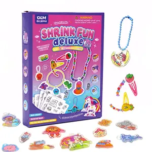 DLMdilemuDIY Shrinky Dinks Keychain Kit, Keychain Set, Includes 12 Sheets & 160 Keyring Accessories, Perfect for Handmade Crafts, Kids Art Activities, Party Favors, Keychain Attachment, Keychain Bag Pendant tiktokshopspringglowup Playroom Art Markers