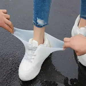 2pcs Waterproof Reusable Latex Rain Boot Covers, High Quality Durable Universal Fit, Fashion Color Choices, All-Weather Protection