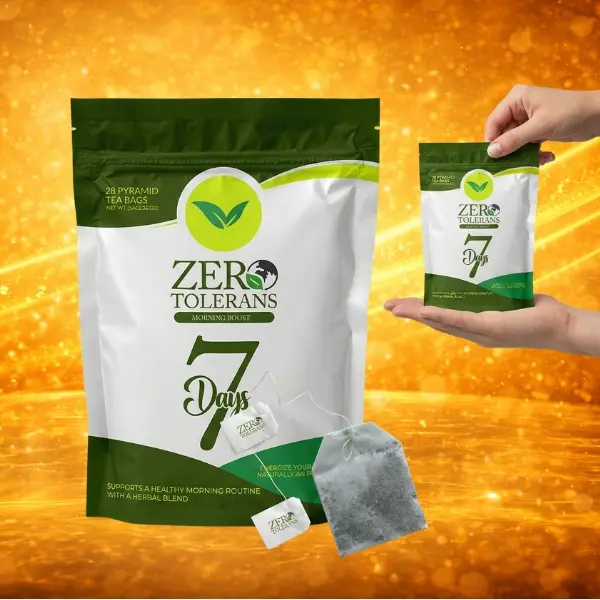 Zero Tolerans Morning Boost Herbal Tea, 28 Tea Bags, Botanical Tea Blend