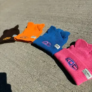Thick EDC Beanies with Ears - Available in Orange, Brown, Blue and Pink Colors