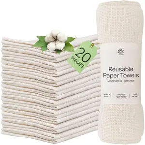 20 Pack  Kitchen Paper Towels Washable - Super Absorbent  unPaper Towels -   - , Paperless Kitchen Dish Cloths -
