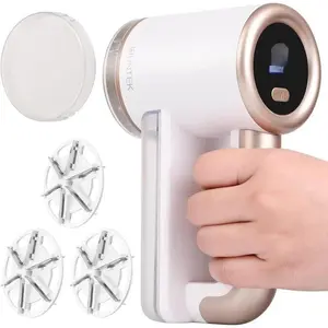 Iruntek Rechargeable Fabric Shaver, Electric Commercial Lint Remover with LED Display & Big Trash Box, 3-Speeds for Removing Fuzz and Pill from Clothes, Furniture, Sweater, Couch and Blanket, White