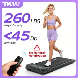 【2026 Fresh Appearance】TKW Under Desk Treadmill with 3% Incline, Brushless Motor, Adjustable Stepper, LED Display, Remote Control, 2.5HP,  Home & Office Use