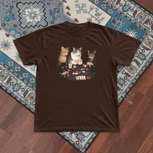 Cat Graphic Baby Tee – Aesthetic Streetwear, Y2K Inspired Top