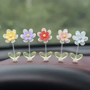 5pcs Sunflower Set for Car Dashboard & Home Decor, Cute Creative Floral Accessories, Elegant Sunflower Design for Space Charm, Car Interior Decoration