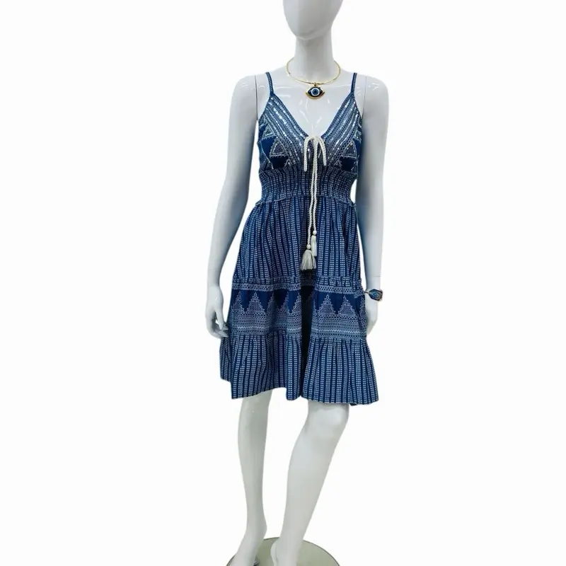Charlotte Blue Sleeveless Short Dress