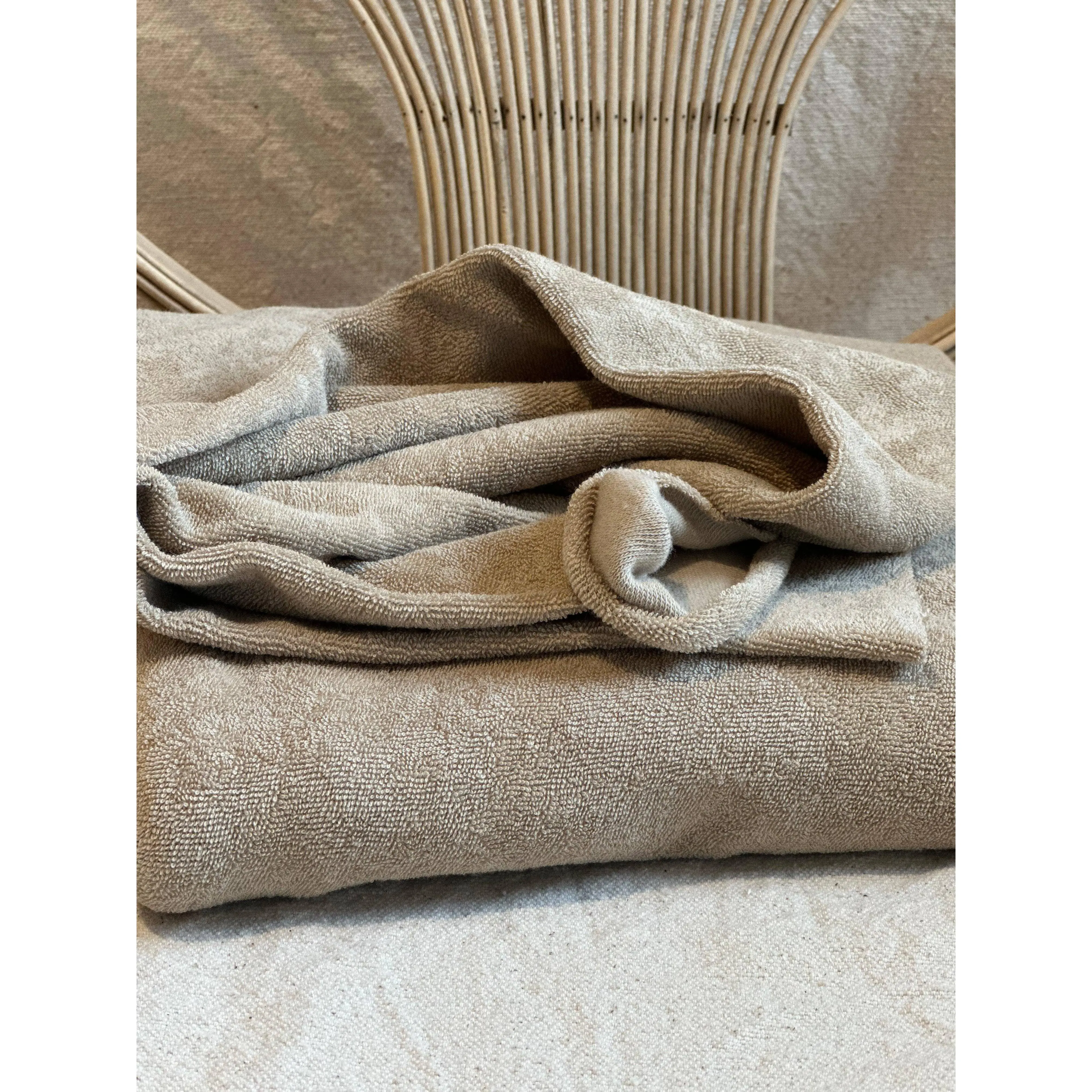 100% Organic Cotton Sponge Knit Terry Wheat