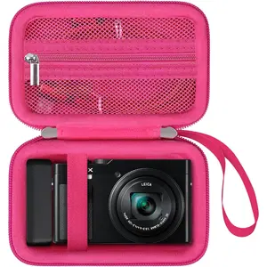 Carrying Case for  LUMIX ZS99 Point and Shoot Camera, LX100/ ZS60/ ZS70/ ZS80/ ZS200/ ZS100 4K Digital Camera Travel Bag, Compact Camera Storage Cover, Pocket fits Charger. Raspberry