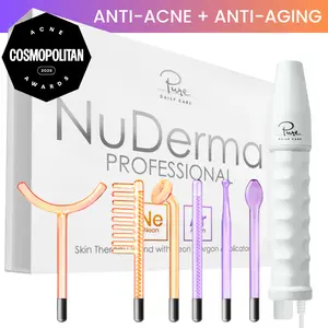 NuDerma Professional High Frequency Wand by Pure Daily Care with Argon & Neon Applicators Anti-Aging and Anti-Acne NuDerma Professional High Frequency Wand by Pure Daily Care with Argon & Neon Applicators Anti-Aging and Anti-Acne