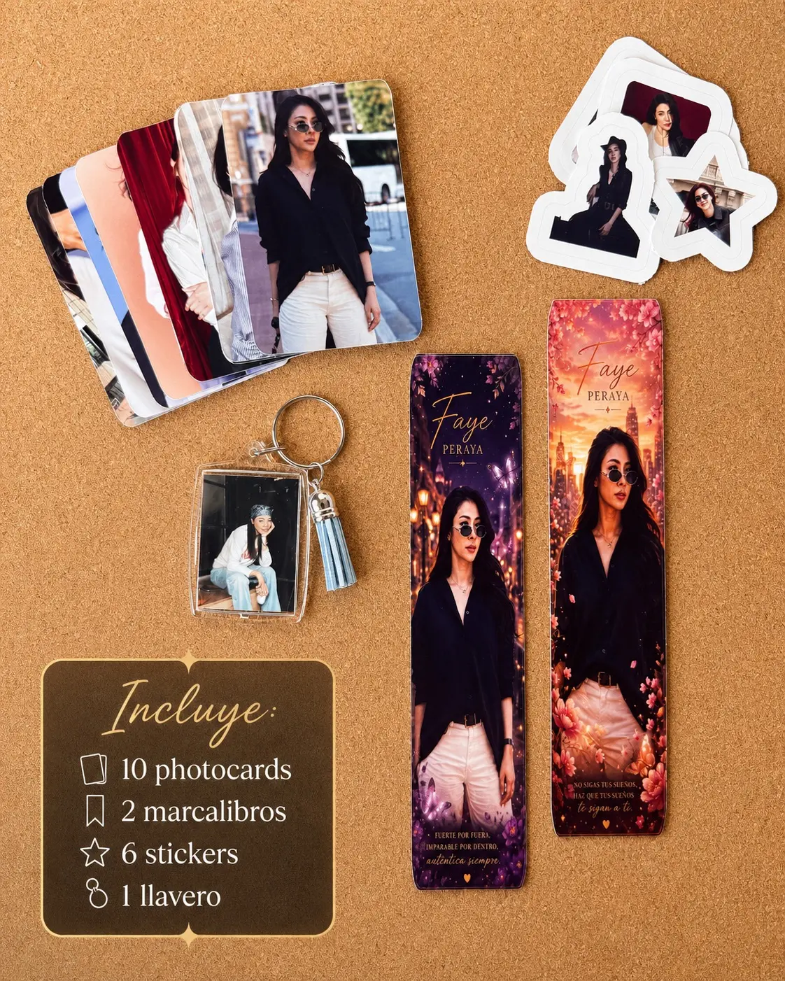 Faye Arte GLBundle - Includes Photocards, Bookmarks, Stickers, and Keychain
