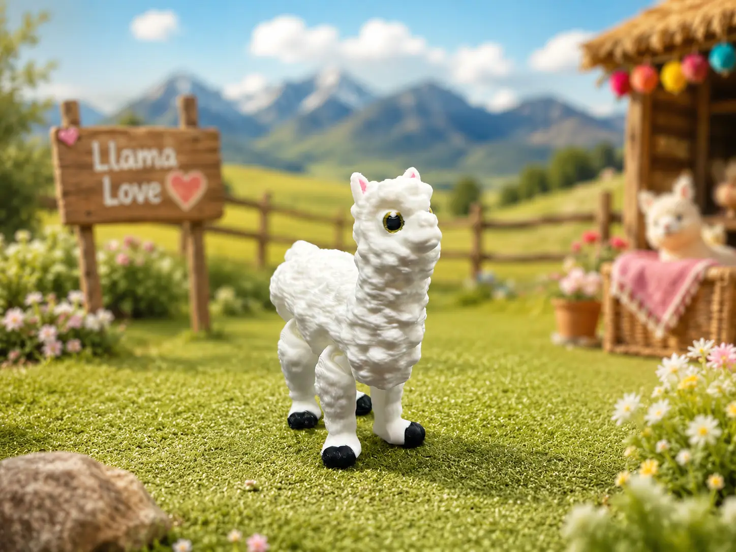 3D-Printed Llama Sensory Fidget Toy, Stress Relief Novelty Toy for Fidgeting Needs