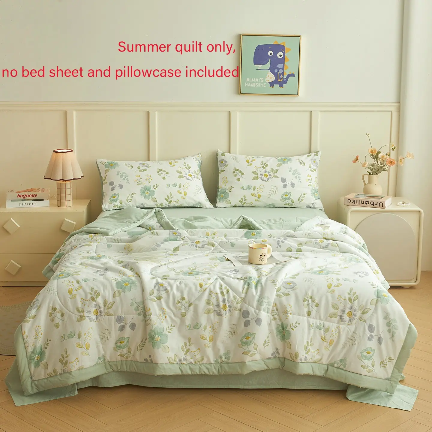 Simple Print Summer Blanket, Elegant and Comfortable Lightweight Cover, Vintage Style Soft Bedspread, No Pillowcase Included