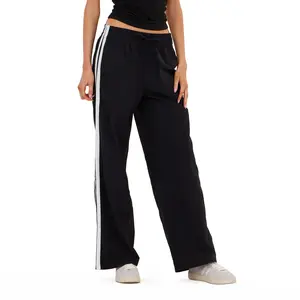 Forever 21 Women's Nylon Wide Leg Pant with 2 Stripes