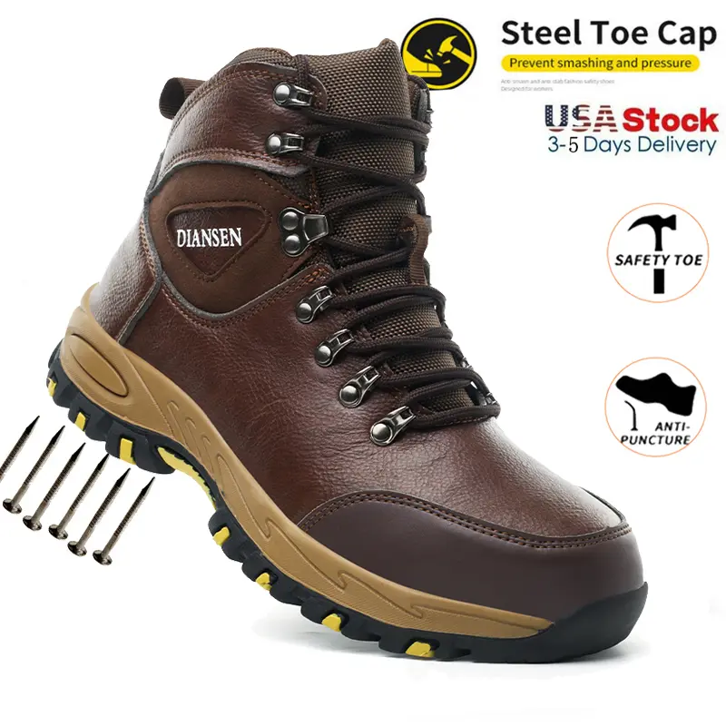 Work Boots Indestructible Safety Shoes Men Steel Toe Shoes Puncture-Proof Sneakers Male Waterproof boots Footwear Shoes Women Non Slip Work Shoes