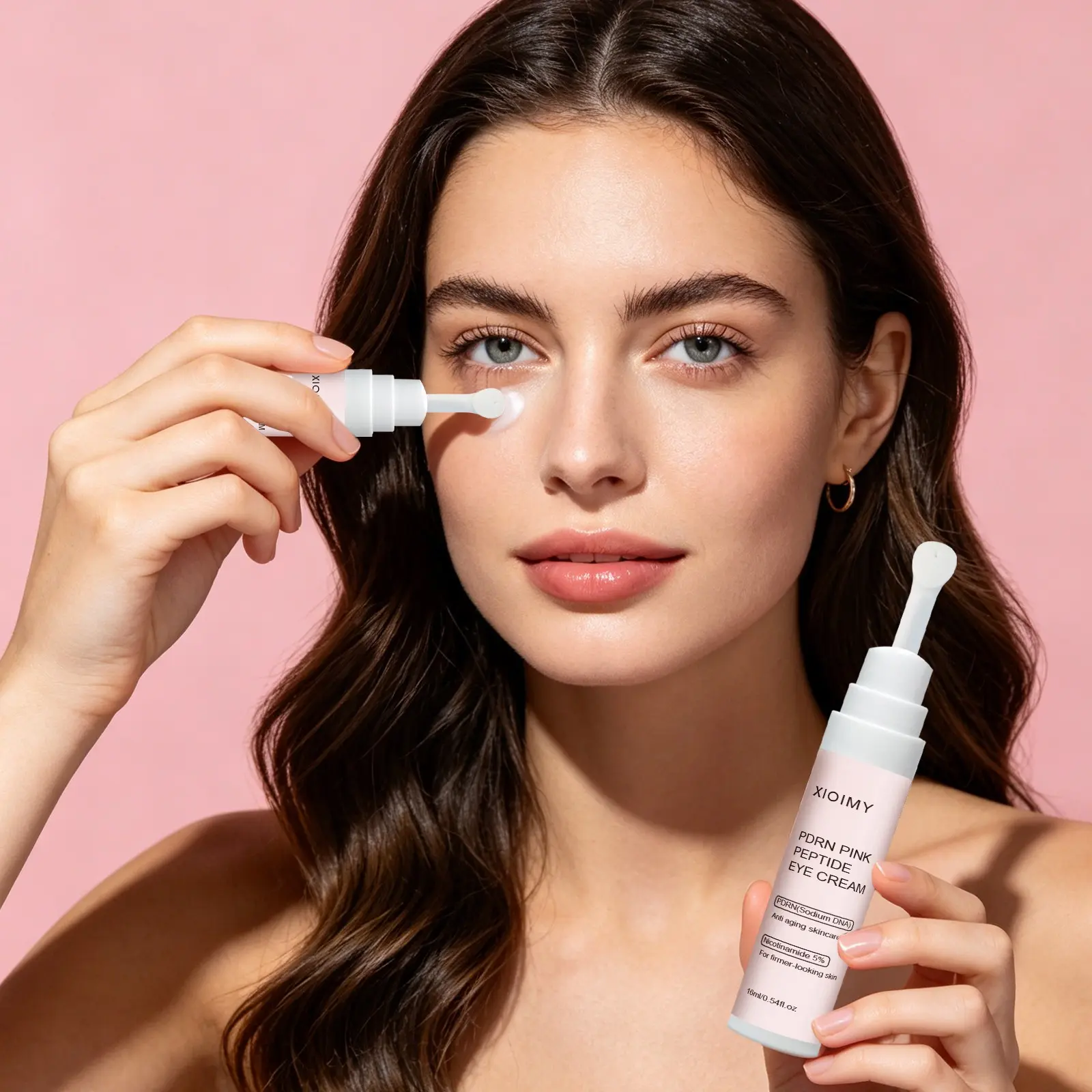 16ML Salmon and Niacinamide Eye Cream, Hydrating and Firming, Boosts Elasticity, Fights Dark Circles and Dryness, Eye Care