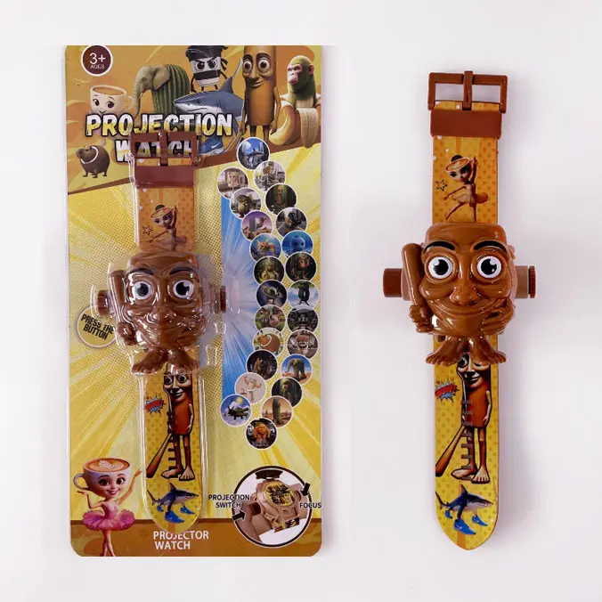 Tung Tung Tung Sahur Kids Digital Projector Watch with 24 Image Slides, Adjustable Character Strap