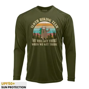 Funny Sloth Hiking Team To Get There  Sun Protection UV Performance Shirt UPF 50+