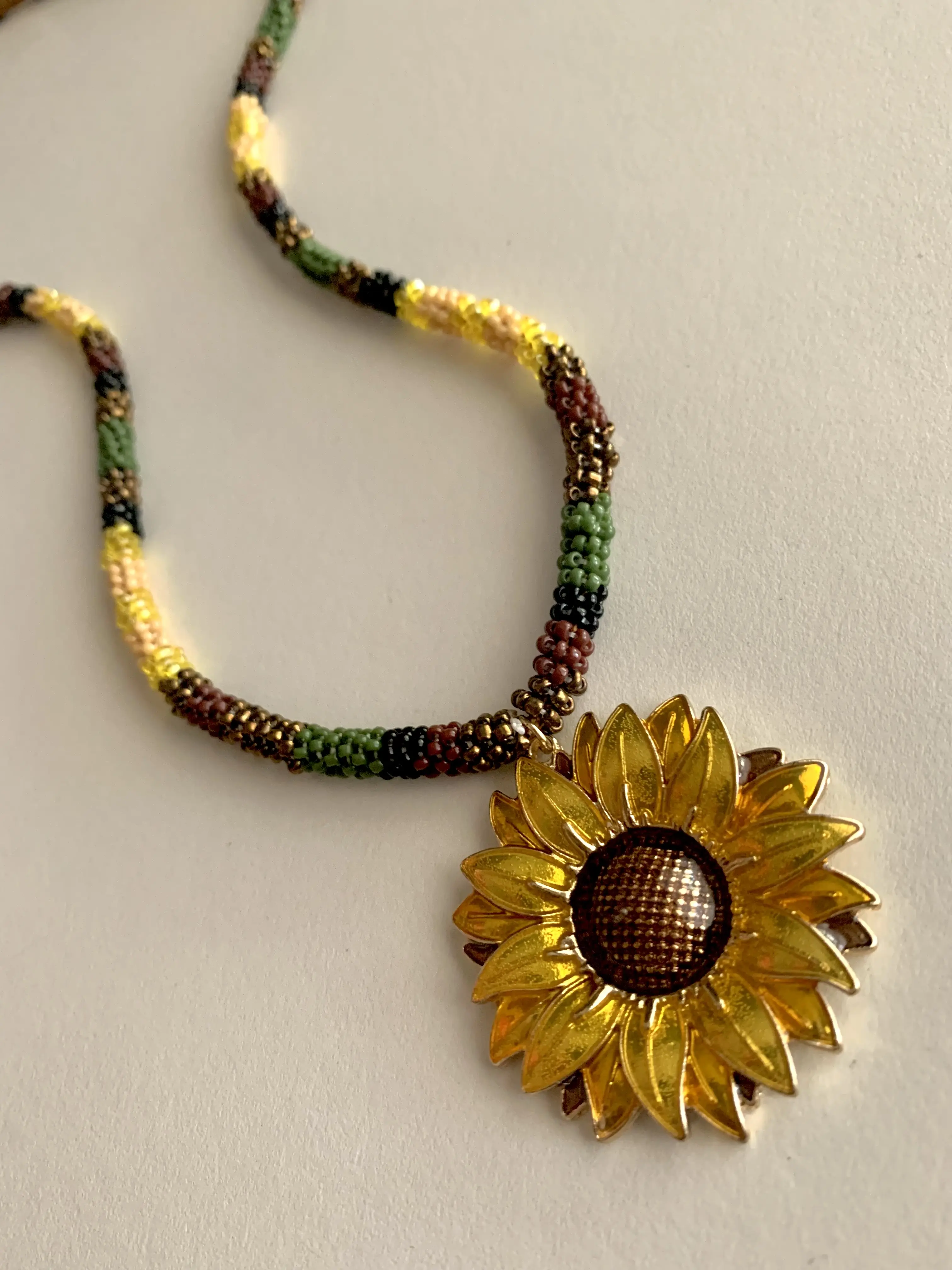 Sunflower Totem Necklace