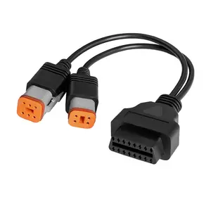 OBD 16Pin to 4Pin+6Pin EFI Motorcycle Diagnostic Conversion Adapter Cable