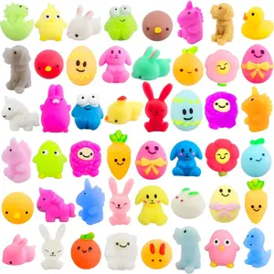12 Pcs Easter Toys, Mini Cute Squeeze Toy Stress Reliever Anxiety Packs Gift for Party Favors,Easter Basket Stuffers