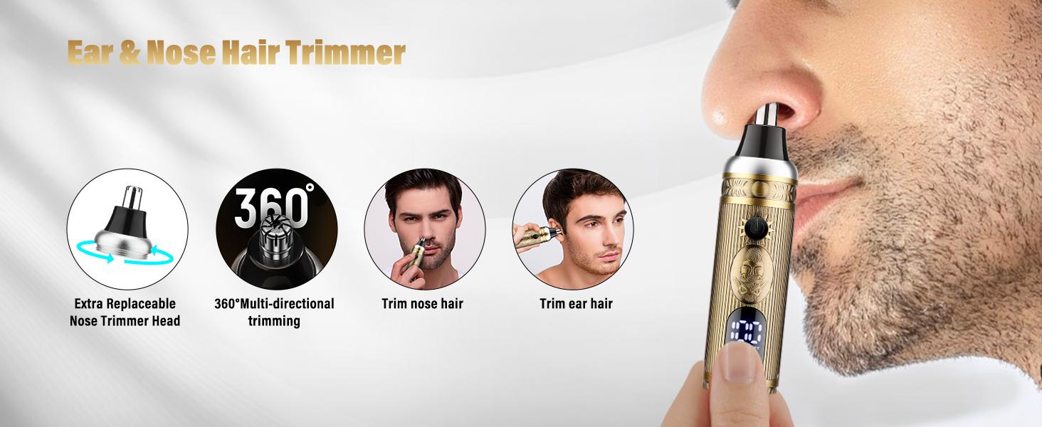 BOMIC Professional Hair Trimmer Hair Clippers for Men, Nose Hair Trimmer Men's Shaver Set,Cordless T-Blade Beard Trimmer Barber Clippers,Electric Foil Shavers Razor for Men Haircutting Kit