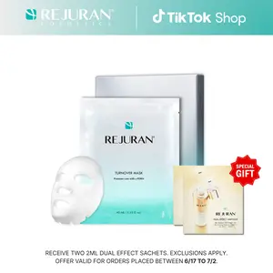 REJURAN Turnover Mask, c-PDRN - Skin Repair, Firming, and Deeply Nourishing Ultra Microfiber Sheet Mask, Clinically Developed Korean Skin Care 5-Pack Smoother Radiant
