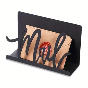 Metal Mail Organizer - Desktop Letter Holder for Home and Office