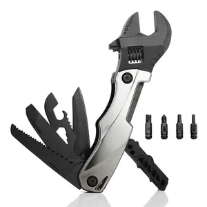 Multitool Wrench with Screwdreiver Cutting Saw, Bottle Opener, Multi Purpose Pocket Size Gadget Camping Gear for Mechanical Maintenance, Camping and DIY Lover, Gift idea for father