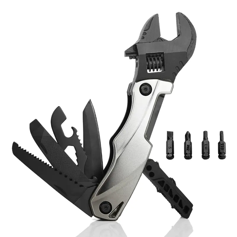 Compact Multi-Tool Multitools & Accessories, Pocket-Size EDC Dad Gadgets with Wrench, Screwdriver, Cutting Saw, Bottle Opener for DIY Maintenance, Camping, Gift Idea for Father