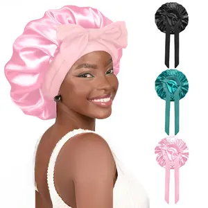 Double Layer Satin Bonnet,Soft and Breathable Hair Care Bonnet,Adjustable Night Sleeping Cap,Heatless Styling Tool for Women,Hair Styling Tools