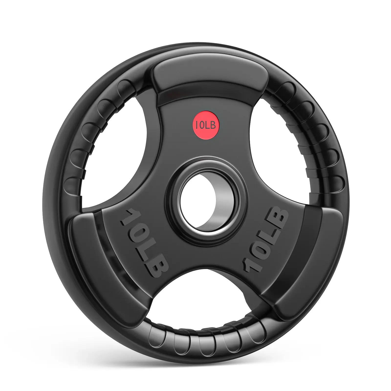 Hapsor Olympic Weights Plates - 2-Inch Diameter, 10LB-45LB, Cast Iron Core, Durable Rubber Shell, Wide Comfortable Power Grip, for Home & Commercial Gym Secure Lifting