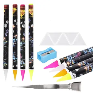 20 count Rhinestone Picker Tool,Wax pencil for Rhinestones and  Painting, 8 rhinestone pen tool and 10 Rhinestone Trays rhinestone tools for  Art  Painting