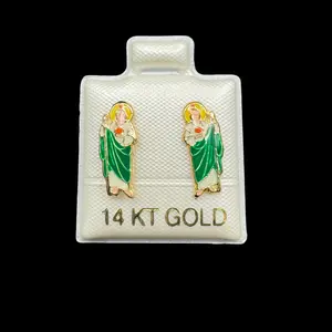 14K  SAN JUDAS EARINGS 13MM